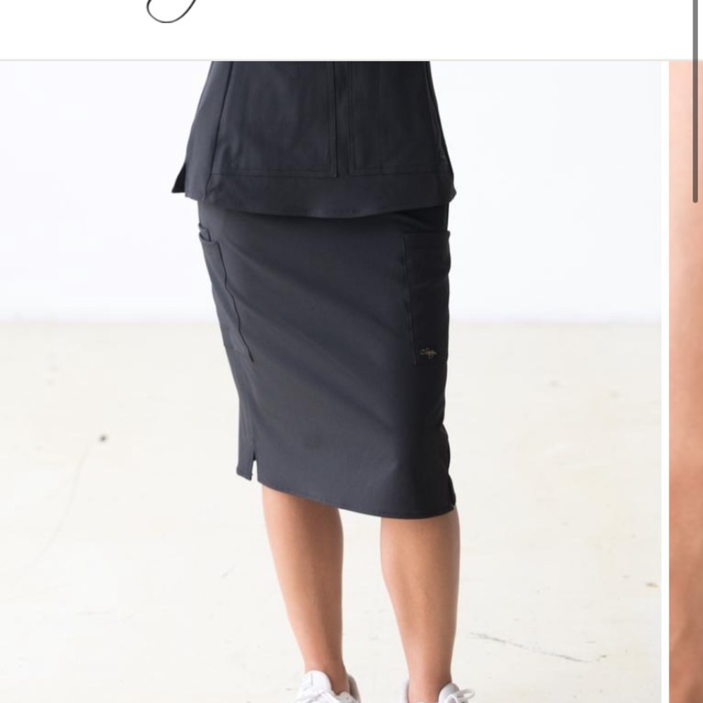 C. Saucy Black Scrub Skirt